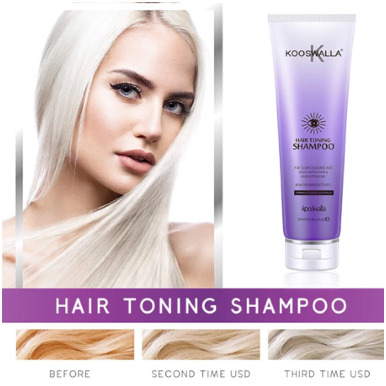 3 x Purple toning shampoo sulphate free