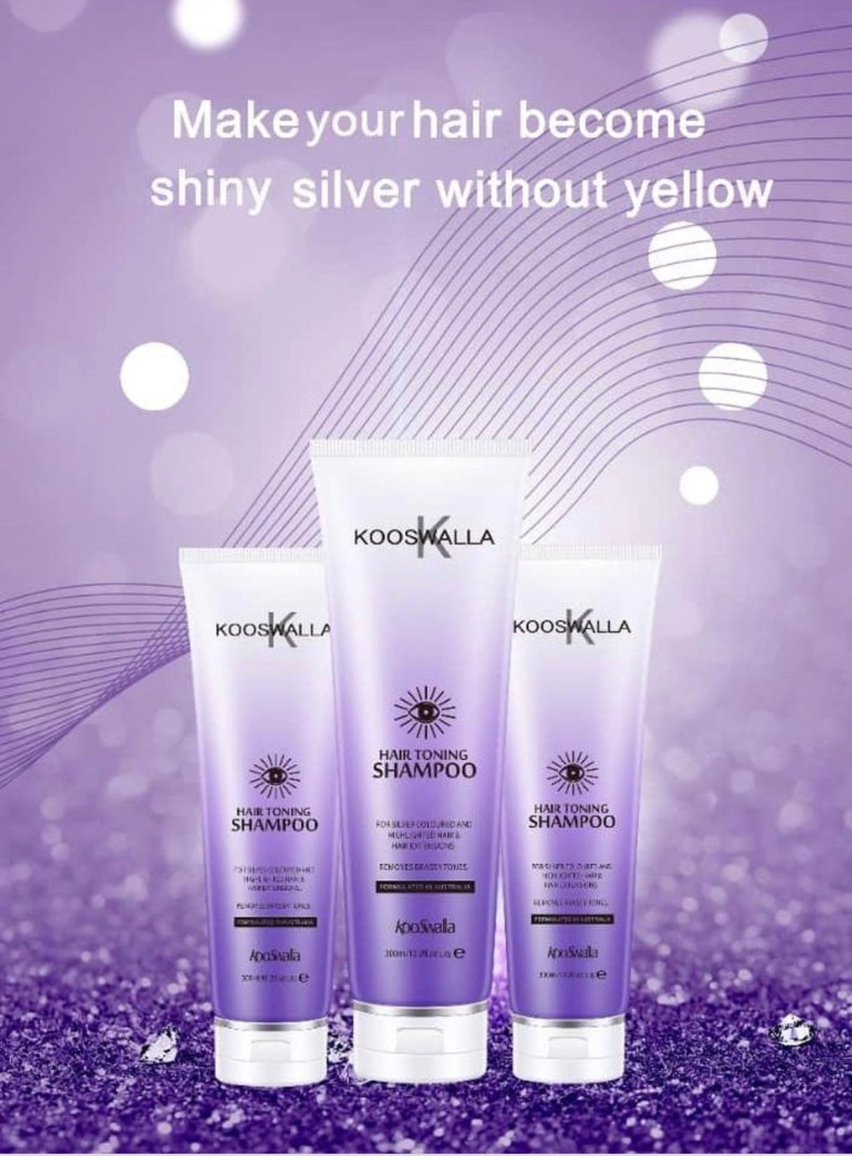 3 x Purple toning shampoo sulphate free